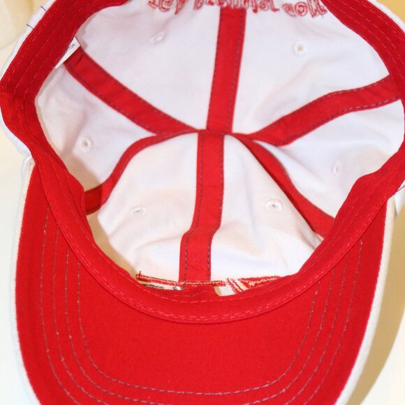 TGA Premier Golf White with Red Baseball Cap Embordered Front and Back - Picture 4 of 4